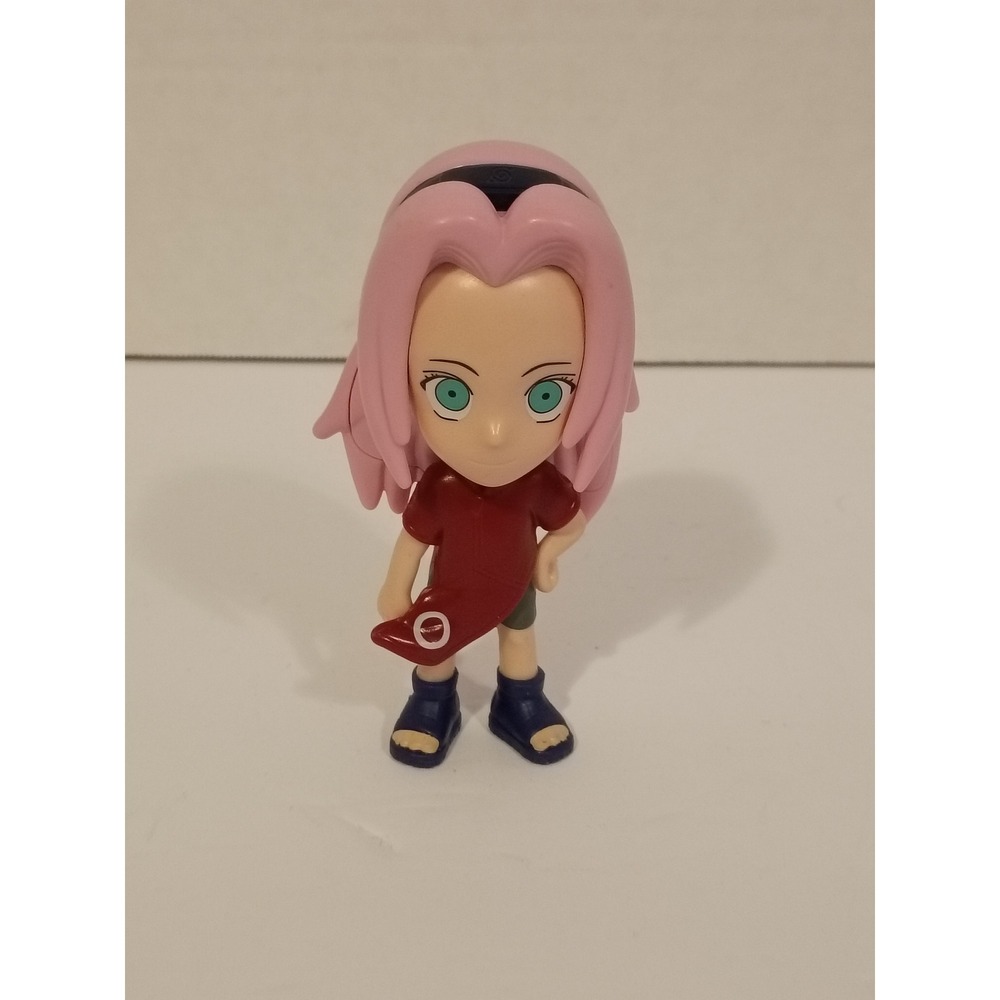 Naruto Shippuden Sakura Haruno Mini Figure Anime Toy Pink Hair Red Outfit